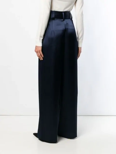 Shop Tory Burch Wide Leg Trousers In Blue