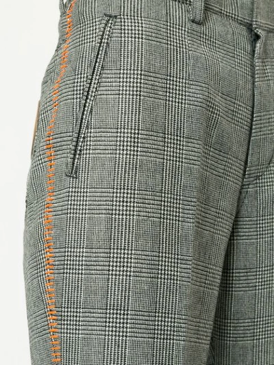Shop Kolor Monotone Checked Trousers In Grey