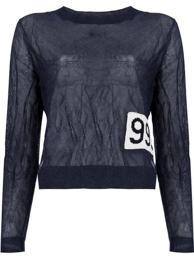 Shop Aalto Sweatshirt Mit Nummern-patch In 566 Navy