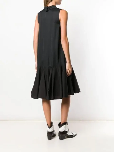 Shop Jw Anderson Exaggerated Hem Dress With Bow Detail In Black