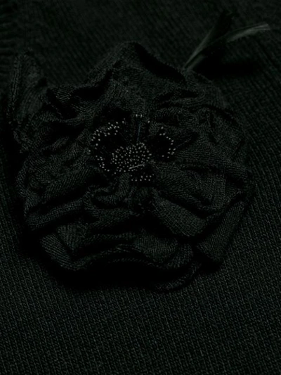 Shop Gucci Corsage Detail Jumper - Black