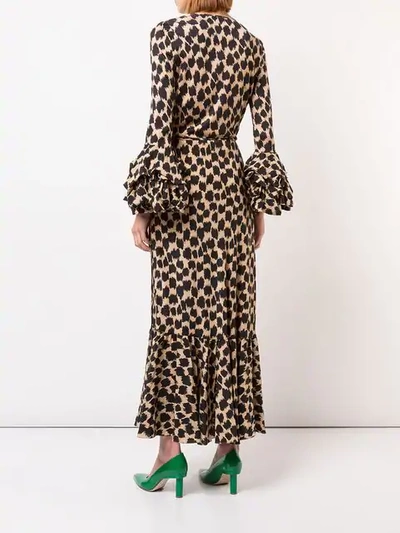 Shop Diane Von Furstenberg Dvf  Puff Sleeve Wrap Dress - Brown