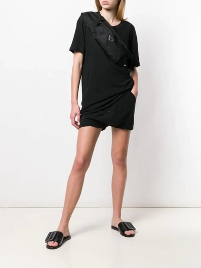 Shop Rick Owens Dropped Crotch Shorts In Black