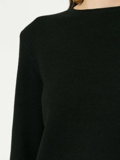 Shop Gvgv G.v.g.v. Milano Ribber Bow Knit Sweater - Black