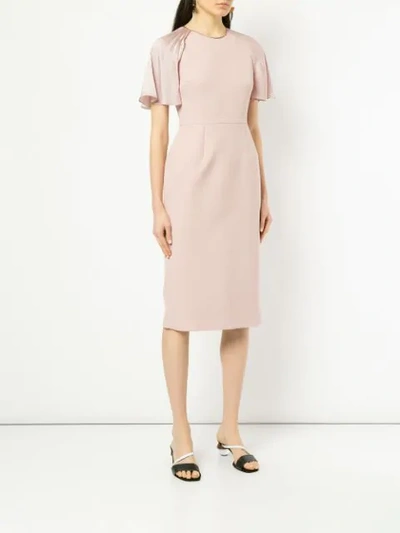Shop Roksanda Kleid Mit Faltenärmeln - Rosa In Pink