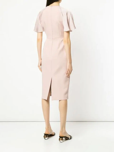 Shop Roksanda Kleid Mit Faltenärmeln - Rosa In Pink