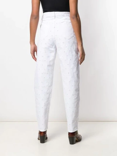 Shop Isabel Marant Distressed Mom Jeans In White
