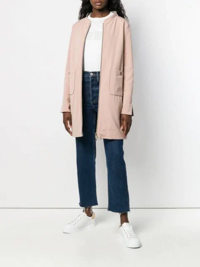 Shop Herno Simple Raincoat In Pink