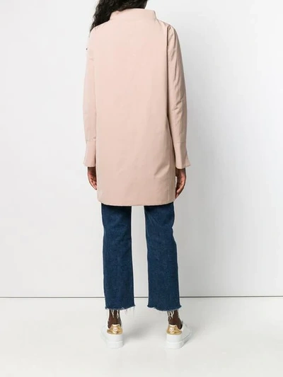 Shop Herno Simple Raincoat In Pink