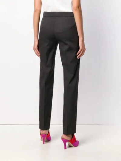 Shop Moschino High-waist Tailored Trousers In Grey