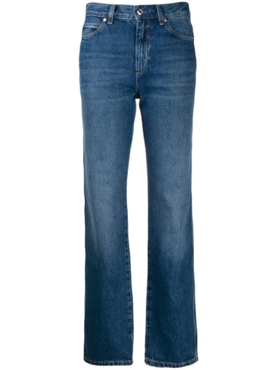 Shop Calvin Klein Straight Leg Jeans In 916 Kate Mid Blue