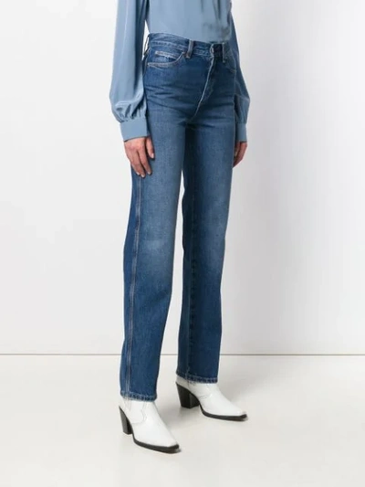 Shop Calvin Klein Straight Leg Jeans In 916 Kate Mid Blue