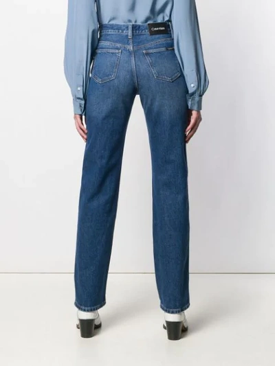 Shop Calvin Klein Straight Leg Jeans In 916 Kate Mid Blue