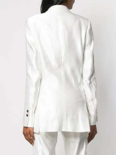 Shop Ann Demeulemeester Single-breasted Blazer - White