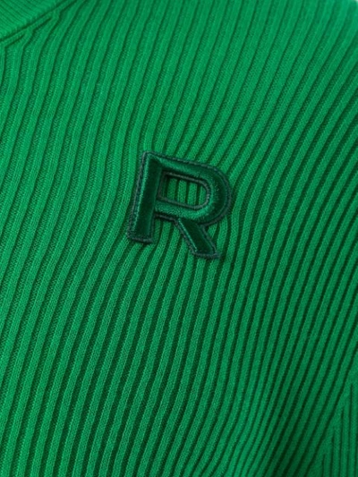 Shop Rochas Ribbed Knit Jumper In Green