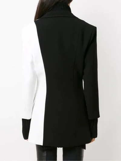 Shop Gloria Coelho Zweifarbiger Oversized-blazer In Black