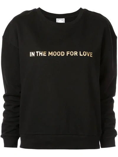 Shop In The Mood For Love Logo Printed Sweater - Black