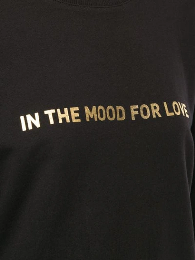 Shop In The Mood For Love Logo Printed Sweater - Black