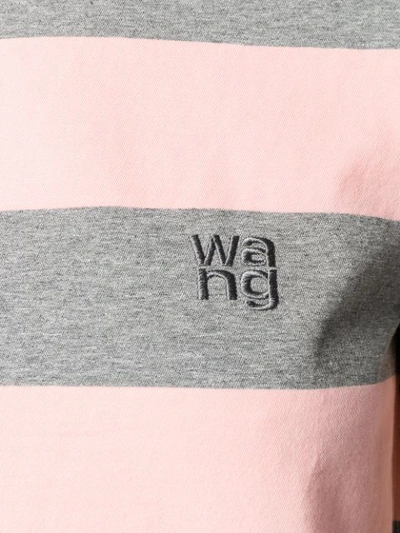 Shop Alexander Wang T T By Alexander Wang Striped T-shirt - Grey