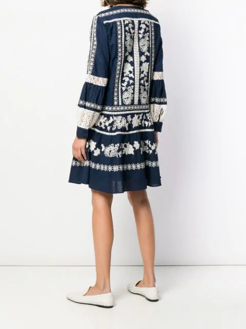 tory burch boho embroidered dress