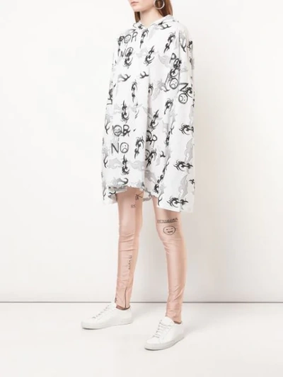 Shop Barbara Bologna Oversized Hoodie In White