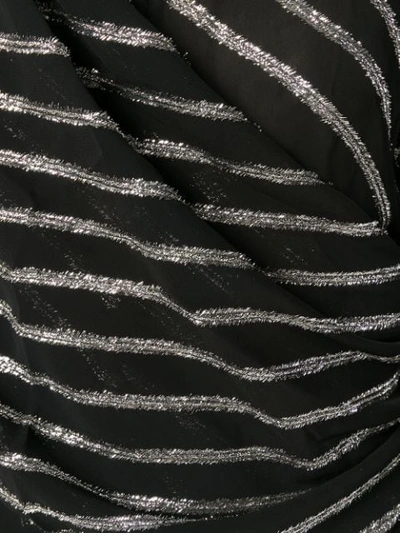 Shop Msgm Glitter Striped Top In Black