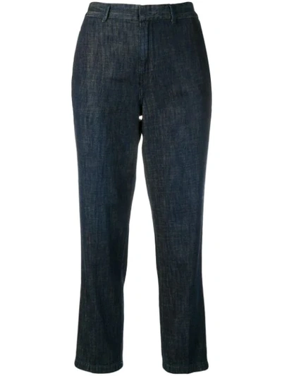 Shop Polo Ralph Lauren Cropped Straight Leg Jeans In Blue