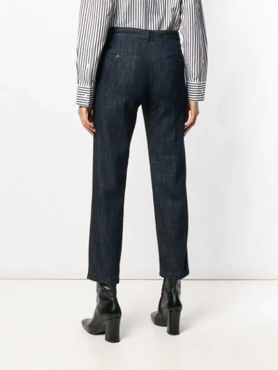 Shop Polo Ralph Lauren Cropped Straight Leg Jeans In Blue