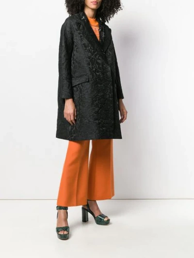 DICE KAYEK SEQUIN COLLARED COAT - 黑色