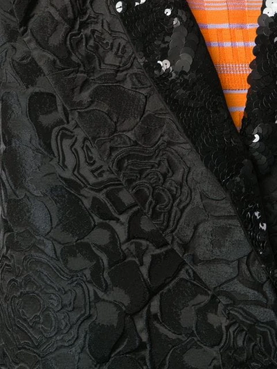 DICE KAYEK SEQUIN COLLARED COAT - 黑色