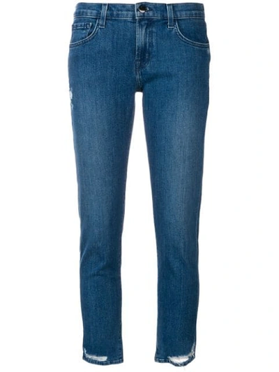 Shop J Brand Distressed Detail Jeans In Blue