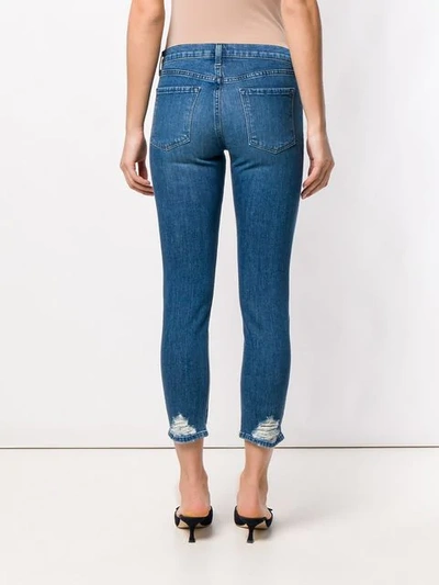 Shop J Brand Distressed Detail Jeans In Blue