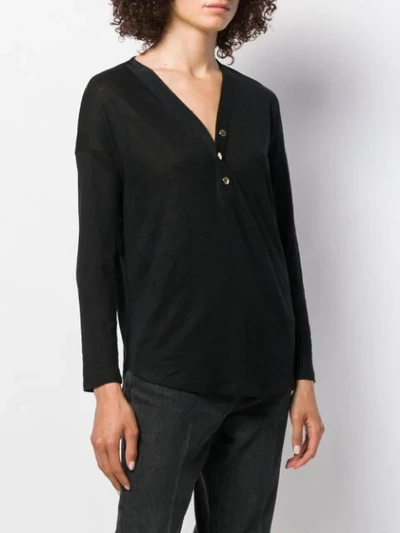 Shop Sandro Linelle Knitted Top In Black