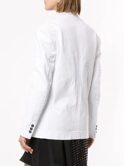 Shop N°21 Contrasting Lapels Blazer In White