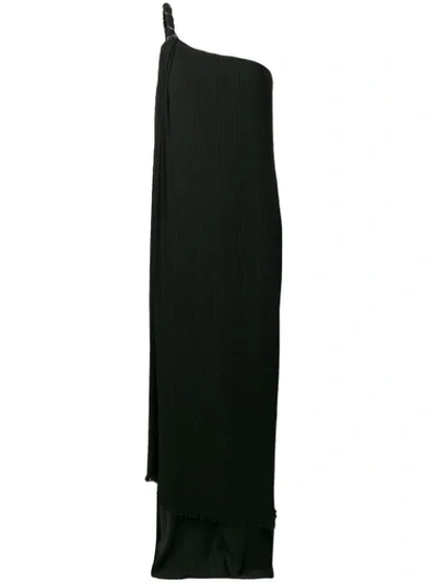 Shop Max Mara Asymmetric Dress In Black