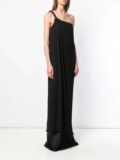Shop Max Mara Asymmetric Dress In Black