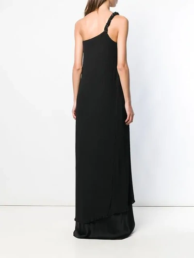 Shop Max Mara Asymmetric Dress In Black
