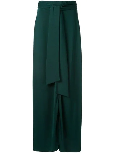 Shop Layeur Tie Waist Skirt In Green