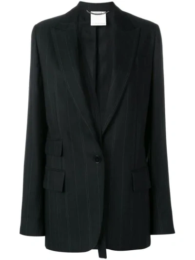 Shop Stella Mccartney Striped Suit Blazer In Black