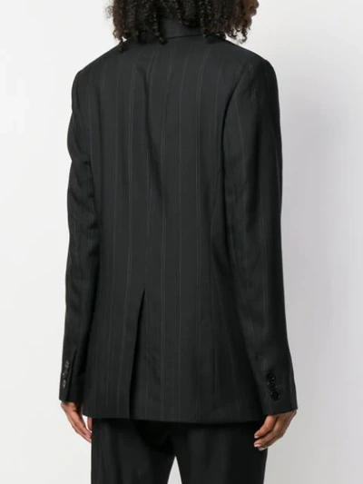 Shop Stella Mccartney Striped Suit Blazer In Black