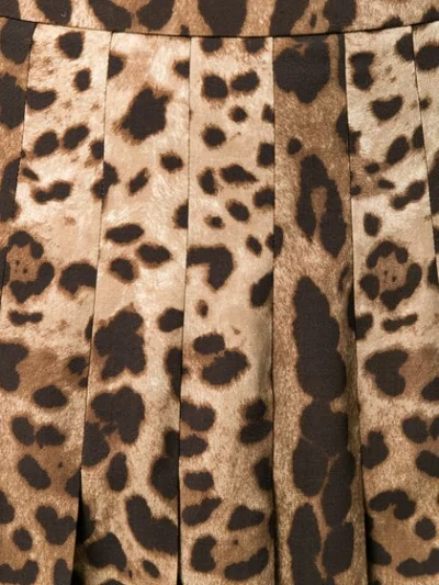 Shop Dolce & Gabbana Leopard Print Mini Skirt In Brown