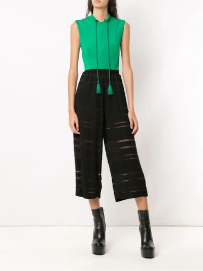 Shop À La Garçonne Ana Ruga Cropped Trousers In Black