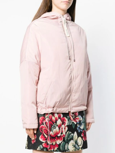 Shop Semicouture Hooded Jacket In Pink