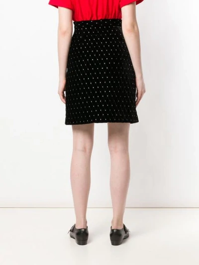 Shop Gucci Diamond Quilted Skirt In Black