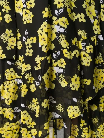 Shop Michael Michael Kors Floral Print Midi Dress - Black