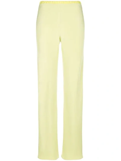 Shop Peter Cohen Fluid Straight Trousers In Green