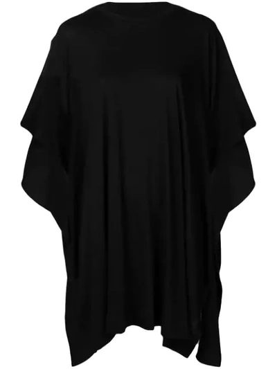 Shop Y's Draped Oversized T-shirt In Black