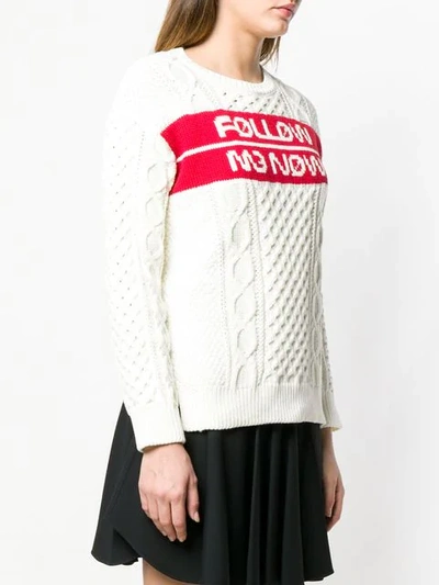 Shop Red Valentino Follow Me Now Jacquard Jumper In Neutrals