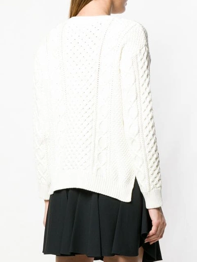 Shop Red Valentino Follow Me Now Jacquard Jumper In Neutrals