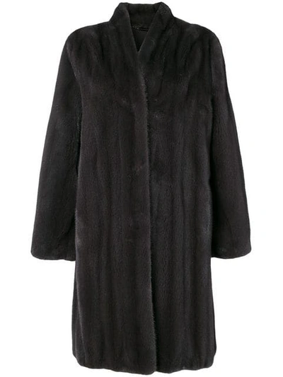 Shop Manzoni 24 Oversized Fur In Grey
